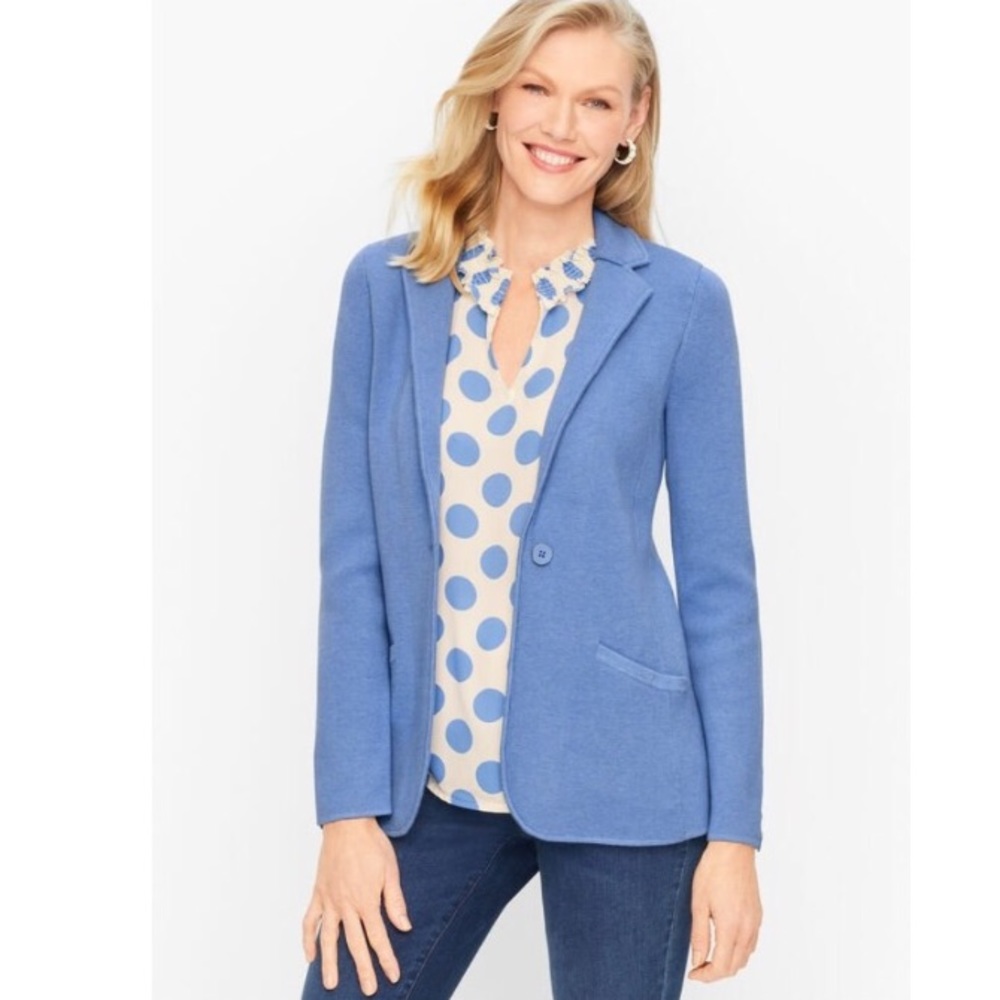 TALBOTS | Notched Collar Sweater Blazer